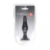 Slim Silicone Anal Plug - M - Black